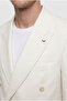 Ds Damat Slim Fit Ecru Dobby Fabric Jacket - 6