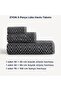 3-Piece Luxury Towel Set, 100% Cotton Jacquard Soft Absorbent Quick-Dry Bath Towel Set, Cherx, Zyon Yarn Dyed 3-Piece Towel Set Anthracite - 2