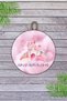 Pink Castle - Modern Door Ornament, Children's Wall Ornament, Personalized Room Door Ornament - 5