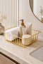 Shiny Gold Rectangular Basket Multi-Purpose Cabinet Organizer - 2