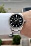 Men's Wristwatch with Black Dial and Silver Color Strap, Gift Boxed - 2
