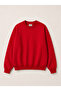 Unisex (Women-Men) Basic 0 Crew Neck Unprinted Plain Oversize Wide Loose Anti-Pilling Combed Cotton 3 Yarn 100% Cotton Sweatshirt