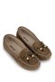 Women's Genuine Leather Brown Ballerina Shoes - 2