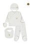 Organic Cotton 5-Piece Bodysuit Set - Ecru