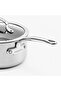 Premiere Pro 5-Ply Stainless Steel Saucepan with Glass Lid 16 cm 1.58 L - 2