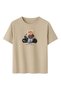 Unisex Multi-Colored Street Rider Teddy Bear Printed 100% Cotton Crew Neck T-Shirt - 2