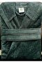 Bathrobe Velvet Hooded 100% Cotton Fabric Ultra Soft Textured - 2