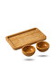 Bamboo 3-Piece Breakfast and Presentation Set - Rectangular Presentation Tray and 2 Snack Bowls - 2