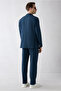 7 Drop Slim Fit Mono Collar Striped Suit - 7