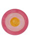 Al Saif Gallery porcelain dessert serving dish, 25.5 x 1.5 cm, round - pink - 3