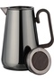 Al Saif Gallery Stainless Steel Thermos, 1 Liter, Heat-Resistant Glass Interior, Push Button, Wooden Handle - Glossy Black - 5