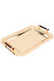 Alif Gallery Serving Trays Set With Dates, Steel, 3 Pieces - Gold - 2