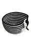 Al Saif Gallery Cotton Baskets Set, 25 x 30 x 35 cm, Striped Round, 3 Pieces - Black - 3