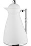 Noor Plastic Thermos, 1 Liter, Glass Inner Container, Push Button, Silver Handle - White - 2