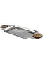 Al Saif Gallery steel incense burner set, 29.5 x 14 x 11.5 cm, 3 pieces, Tofariya, cylindrical - silver - 6