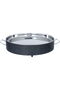 Saif Gallery Food Warmer, Stainless Steel, Round - Black/Silver - 4
