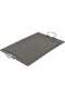 Al Saif Gallery Steel Serving Tray, 38x24.7x1 cm - Glossy Black Silver