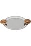TofariaAl Saif Gallery Steel Presentation, 3.5 x 36 x 29 cm, Round, Brown Hand - Silver