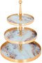 SteelAl Saif Gallery serving stand, circular, 3 levels - colorful