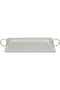 Al Saif Gallery Steel Serving Tray, 30x18.5x1.5 cm - Silver - 2