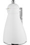Noor Plastic Thermos, 1 Liter, Glass Inner Container, Push Button, Silver Handle - White - 4