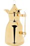 Saif Gallery Stainless Steel Shahd Dallah, 0.35 L, Transparent Handle - Gold - 4