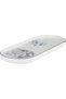 Al Saif Gallery Porcelain Dessert Serving Dish, Silver Floral Pattern, 26x11.5x2 cm - Multicolor - 2