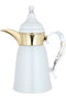 Al Saif Gallery Qamar Thermos Dallah, 0.35 L, Transparent Handle, Stainless Steel Inner Case, Stainless Steel Outer Body - Pearl Gold - 2