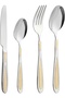 Al Saif Gallery Stainless Steel Cutlery Set, 24 Pieces - Silver Gold