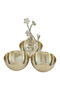 Al Saif Gallery Steel Hala Holder, 20X20X24 Cm, 3 Boxes - Gold - 2