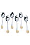 Al Saif Gallery Steel Sweet Spoons Set, 6 Pieces - Silver - 3