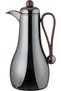 Al Saif Gallery Gheem Thermos Set, 2 Pieces, 1/1 Liter, Glass Inner Container, Wooden Handle - Glossy Black - 3