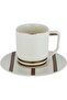 Al Saif Gallery Porcelain Coffee Cup Set, 12 Pieces - Light Beige - 3