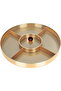 Al Saif Gallery plastic serving plate, circular, divided into five places, lid - gold