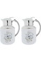 Al Saif Gallery Florya Pro thermos set, 1/0.5 liter, thermal glass inner container, steel outer shell - white beige - 2
