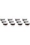 Al Saif Gallery porcelain Arabic coffee cups set, engraved with golden calligraphy, 12 pieces - white