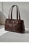 Women's Quilted Brown Belted Shoulder Bag