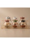 Al Saif Gallery glass spice jar set, with golden stand, 7 pieces - colored