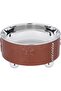 Al Saif Gallery Steel Salad Bowl, 24 x 24 x 13 cm, Round, Floral Pattern - Brown - 4