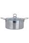 Al Saif Gallery stainless steel cooking pot, 16 cm, round - silver - 3