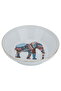Al Saif Gallery porcelain serving plate, 24 cm, round, deep, elephant pattern - white - 4