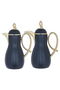 Al Saif Gallery Arwa thermos set, 1/1 liter, thermal glass inner container, plastic outer shell - black - 3