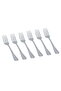 Al Saif Gallery steel sweet fork set, 6 pieces - silver and gold - 2