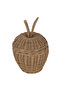 Wicker Basket, 17x17x16 cm - Brown - 2