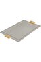 Al Saif Gallery Steel Serving Tray, 43x27.8x1 cm - Silver Gold
