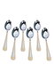 Al Saif Gallery Steel Sweet Spoons Set, 6 Pieces - Silver - 4