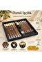 Luxurious Wooden Walnut Look Foldable 3-in-1 Chess Checkers Backgammon Set 34 X 34 cm Game Set - 8