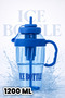 Ice Bottle - Blue Flask with Straw, Luxury Flask, Detox Water Bottle - 5