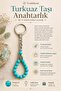 Turquoise Stone Prayer Beads Keychain - 2