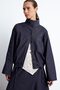 High Collar Drawstring Regular Fit Jean Look Jacket I4072Ax26Au - 3